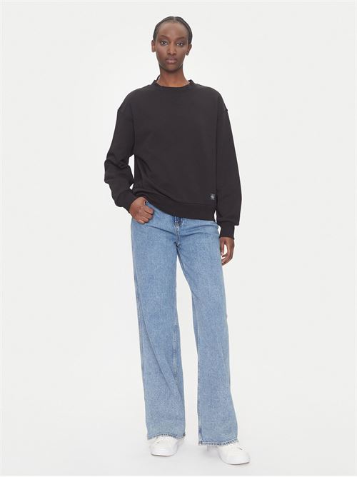 a ls badge logo terry cre nk CALVIN KLEIN JEANS | LV047B238GUB1